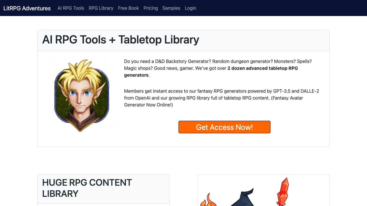 LitRPG Adventures网页截图,LitRPG Adventures网页快照