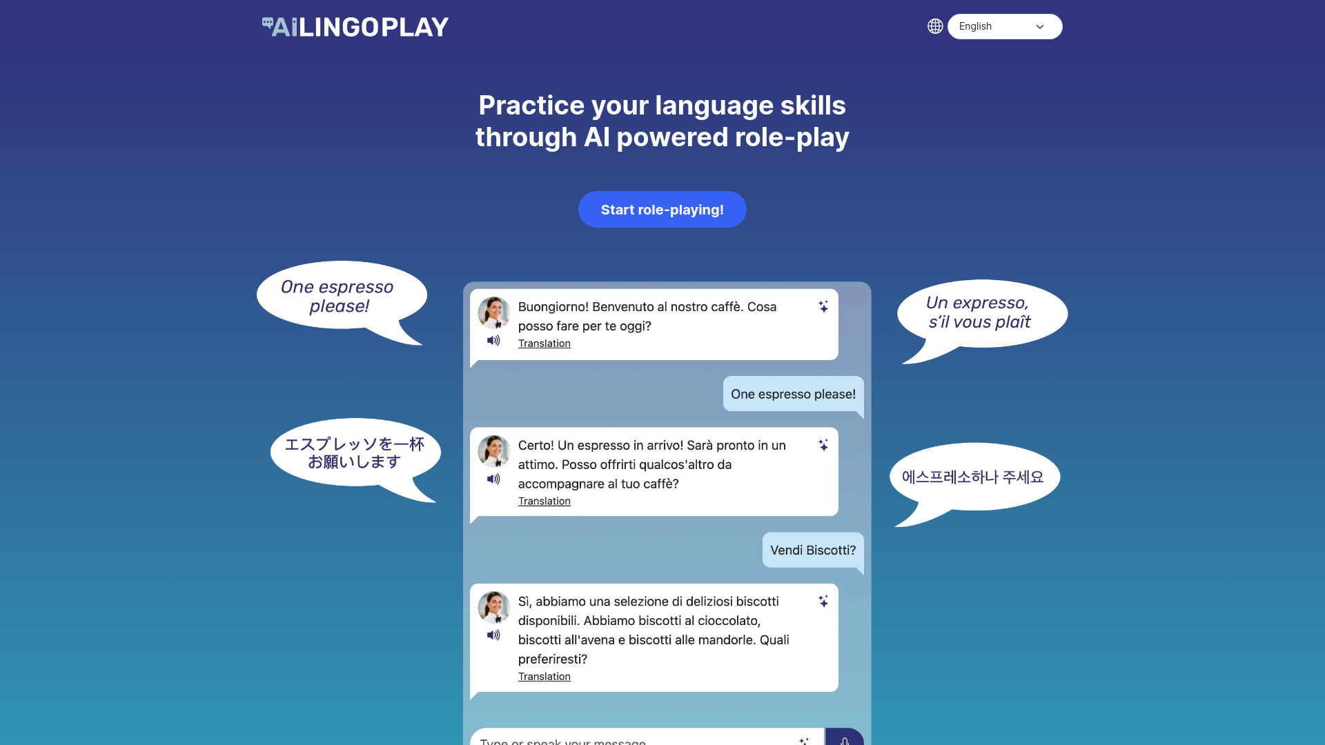 AI LingoPlay网页截图,AI LingoPlay网页快照