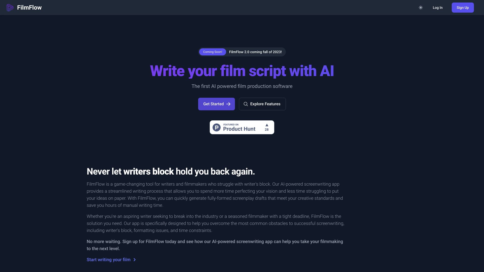 FilmFlow网页截图,FilmFlow网页快照