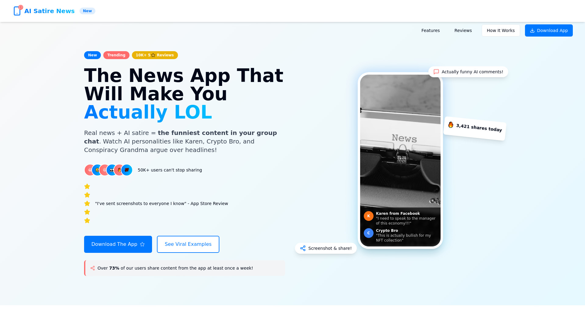 AI Satire News网页截图,AI Satire News网页快照