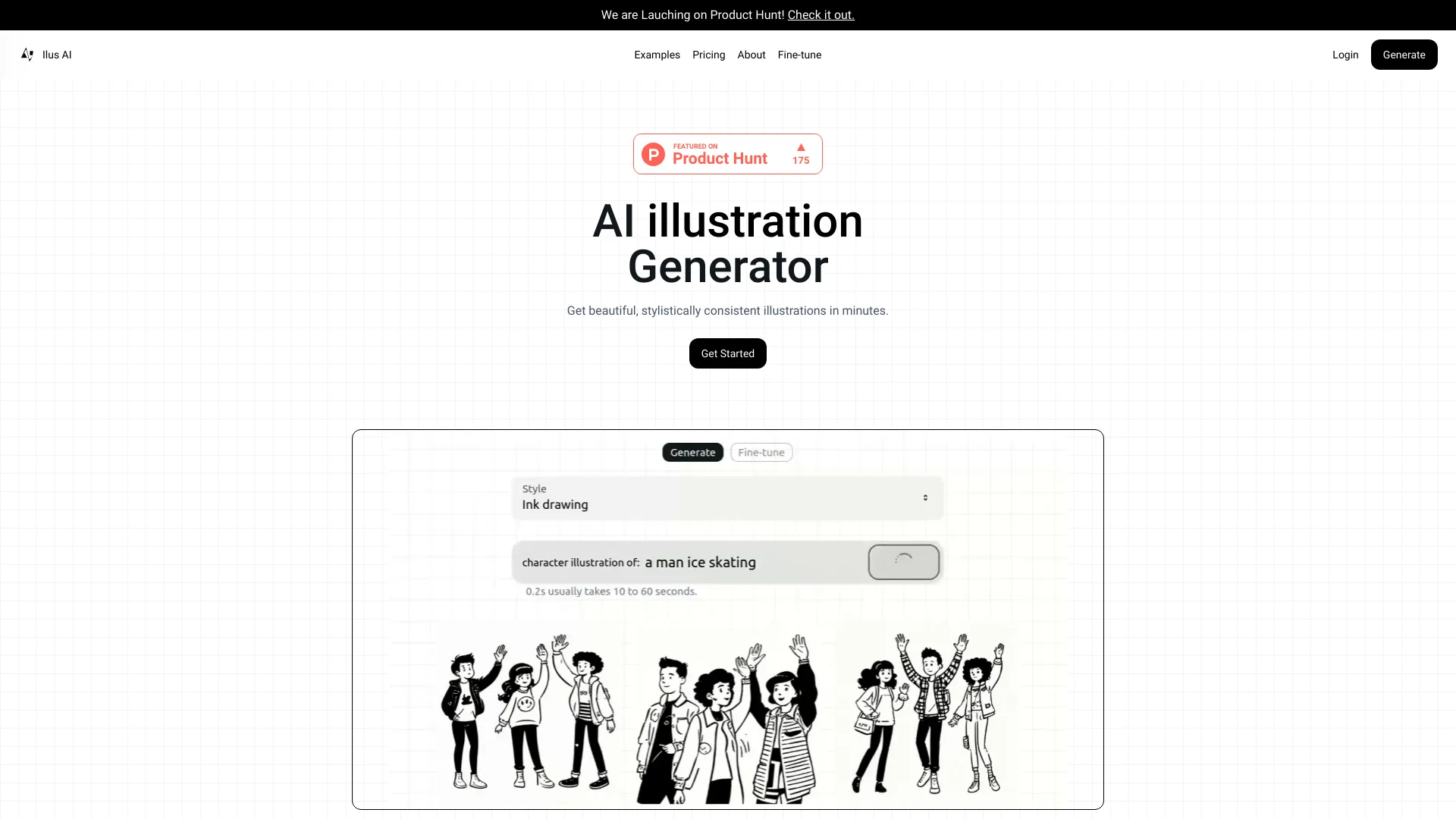 AI illustration Generator网页截图,AI illustration Generator网页快照