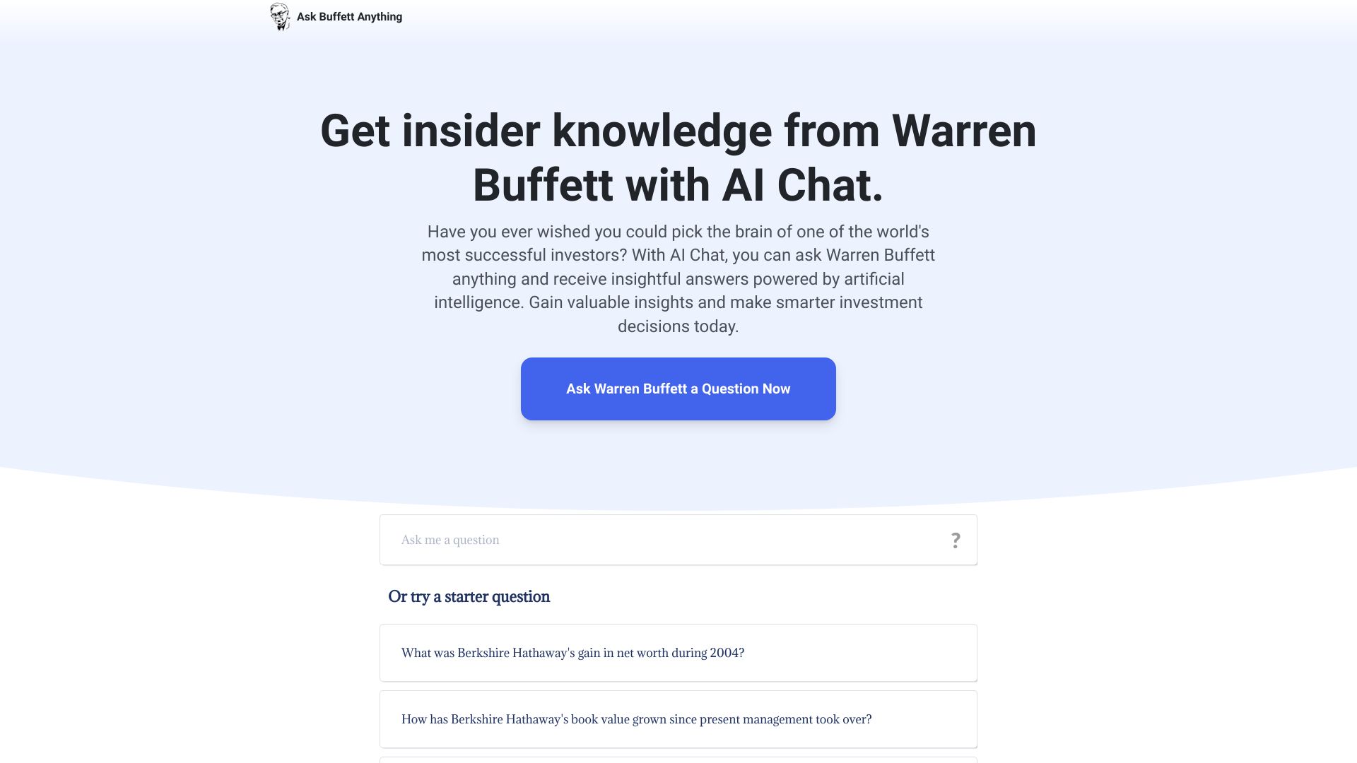 Ask Warren Buffet Anything网页截图,Ask Warren Buffet Anything网页快照