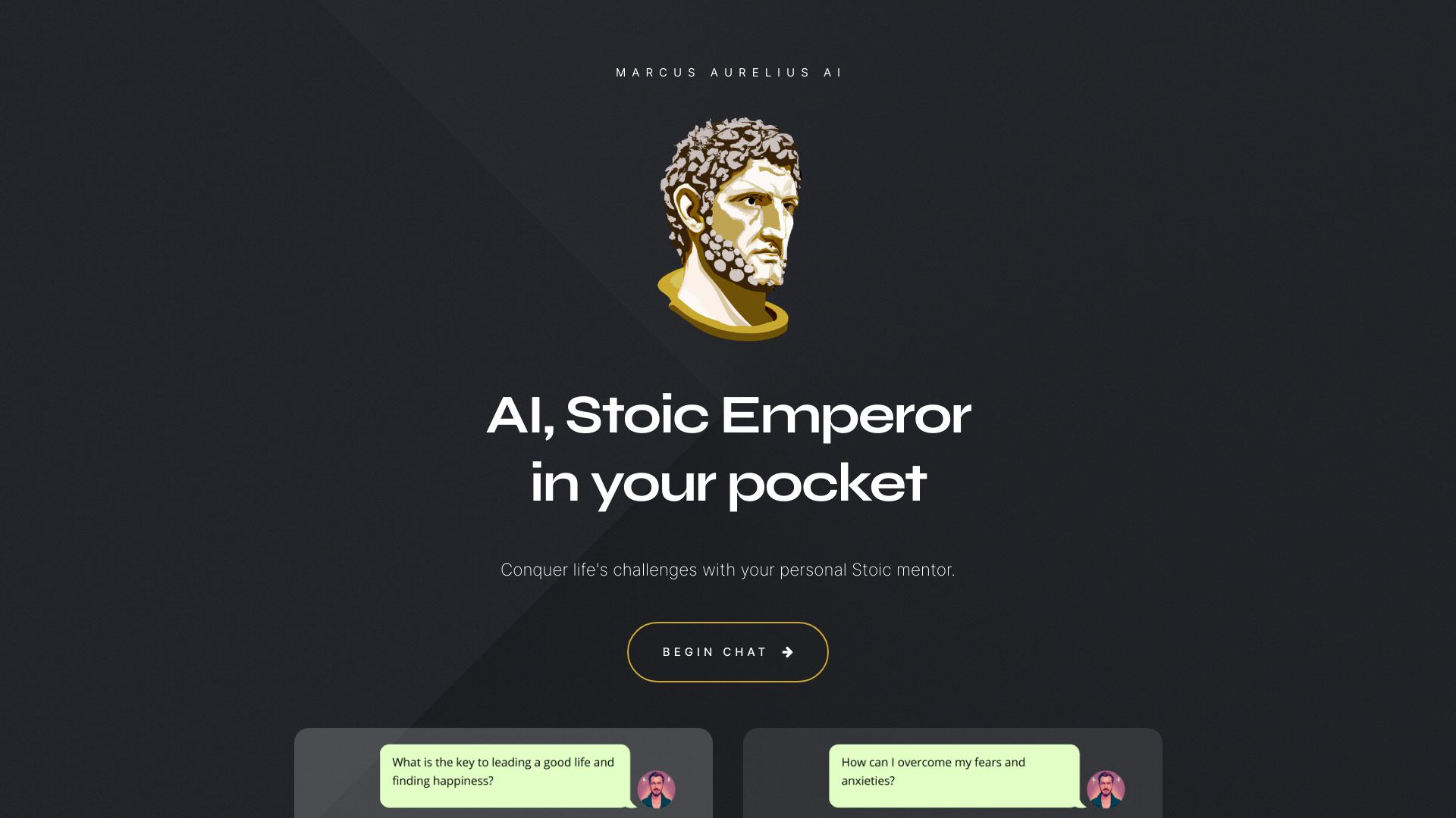 Marcus Aurelius AI网页截图,Marcus Aurelius AI网页快照