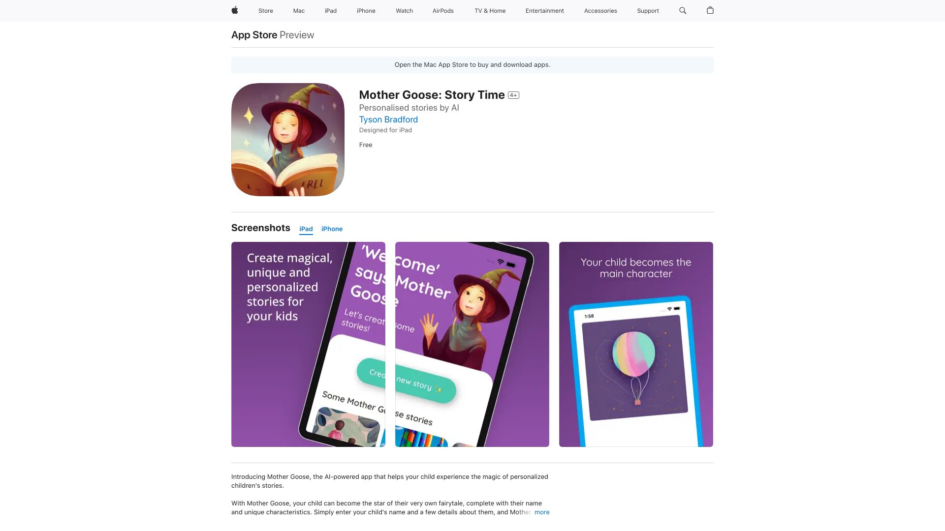 Mother Goose – Story time网页截图,Mother Goose – Story time网页快照