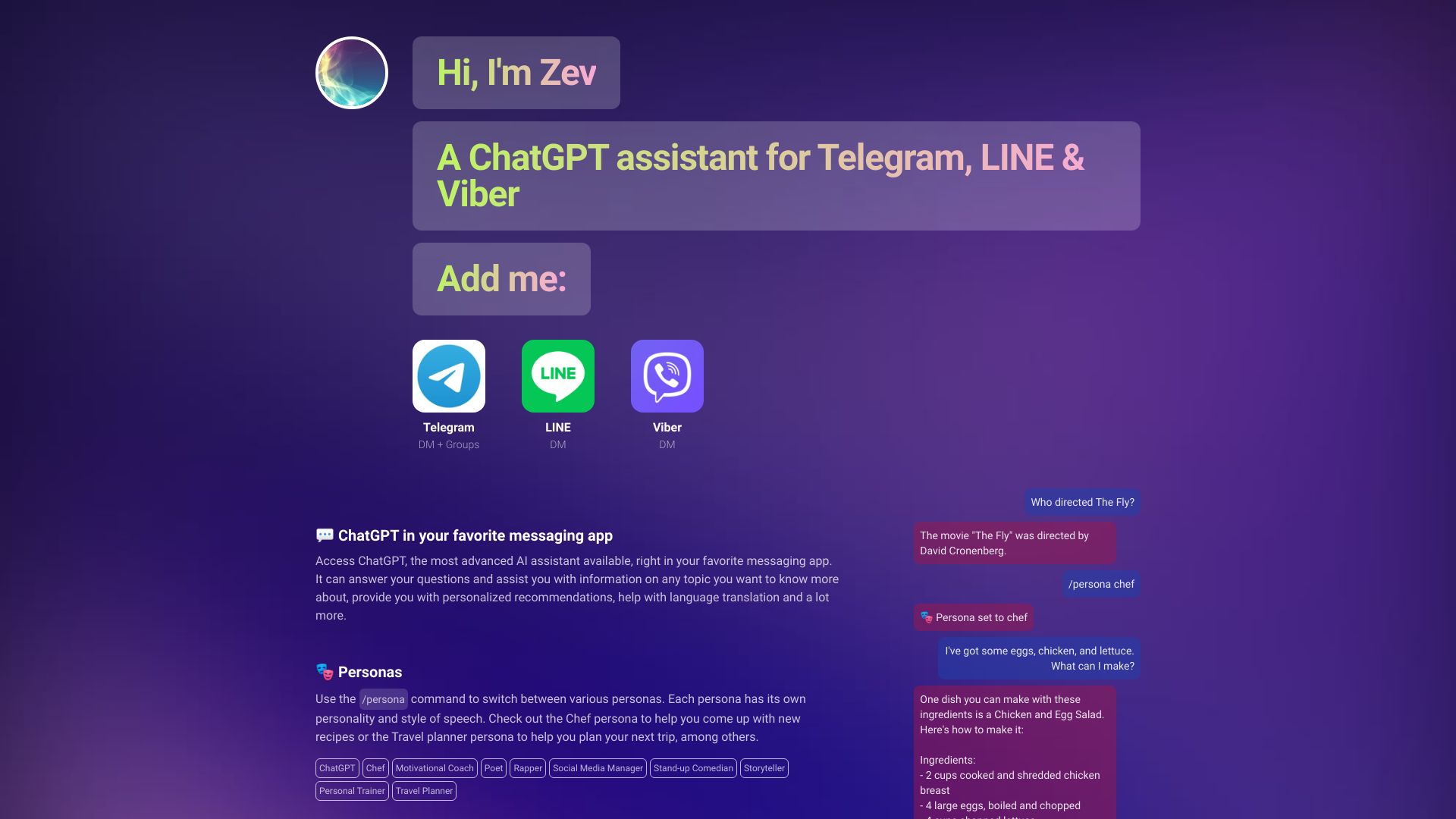 ZevBot网页截图,ZevBot网页快照