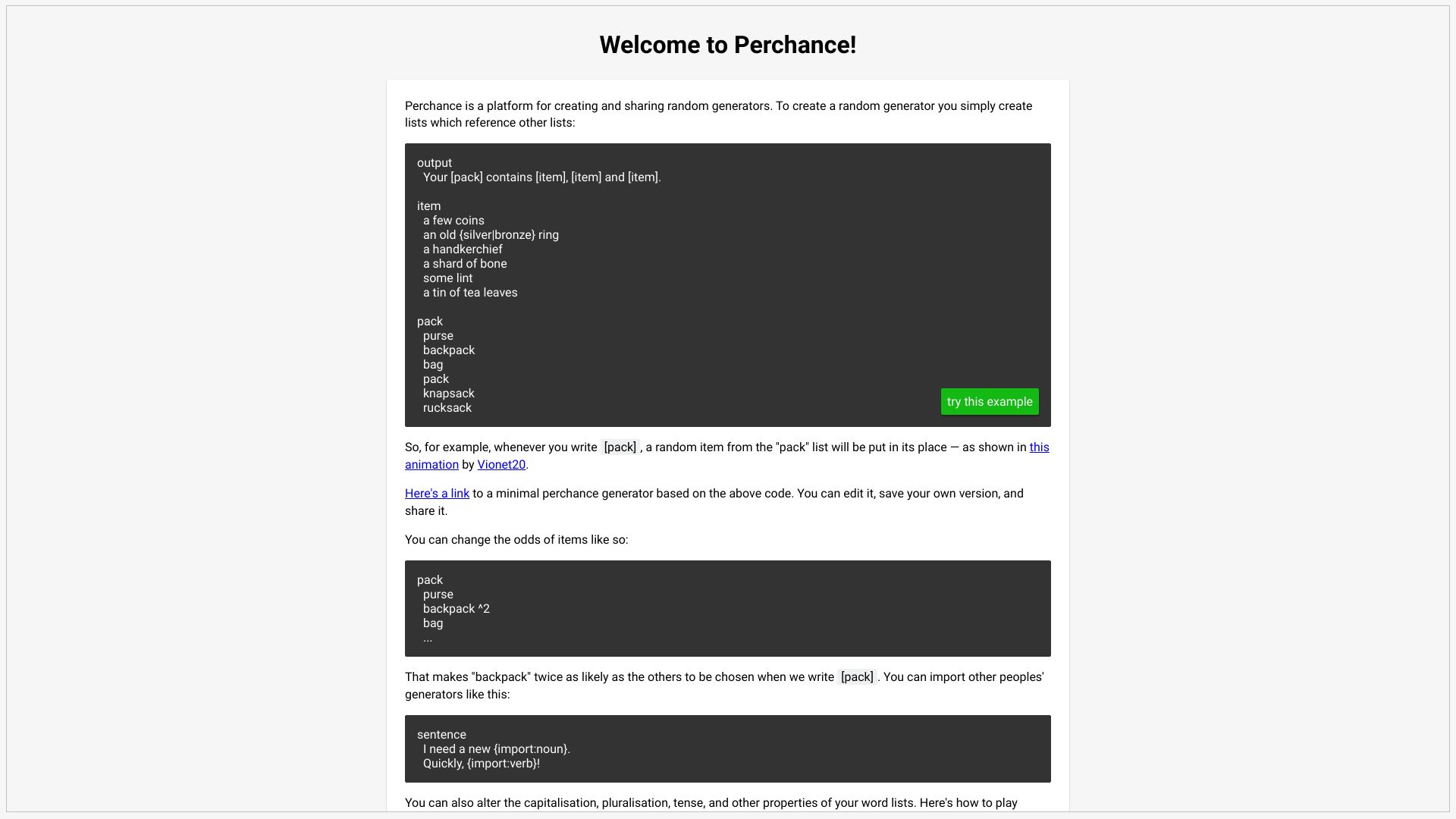 Perchance AI网页截图,Perchance AI网页快照