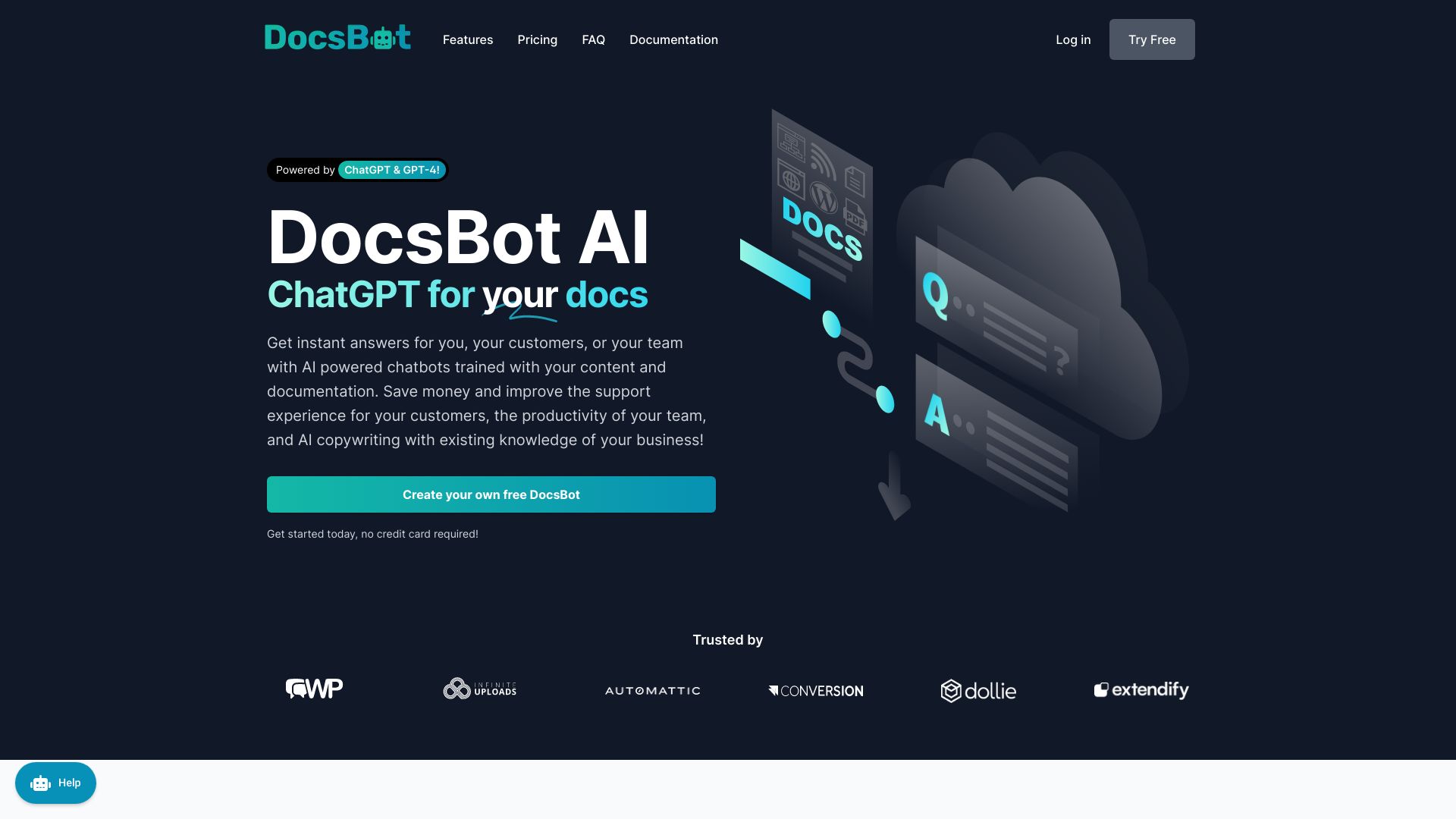 DocsBot AI网页截图,DocsBot AI网页快照