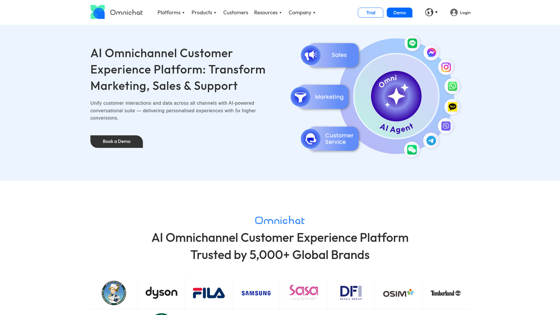 Omnichat AI网页截图,Omnichat AI网页快照