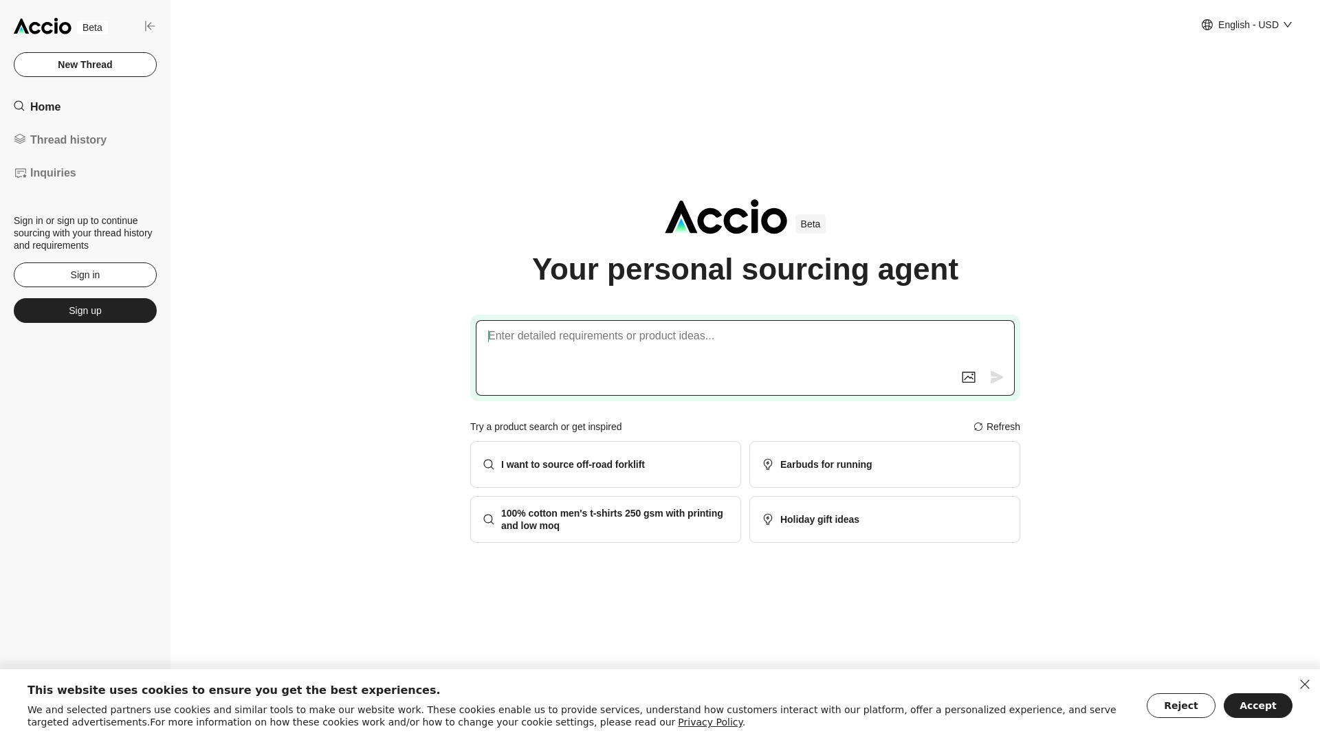 Accio网页截图,Accio网页快照