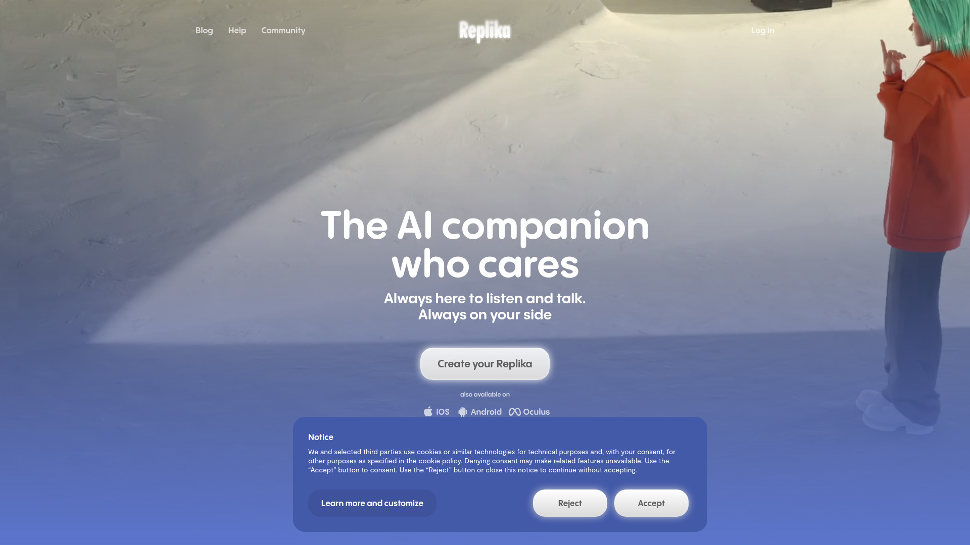 Replika ai网页截图,Replika ai网页快照