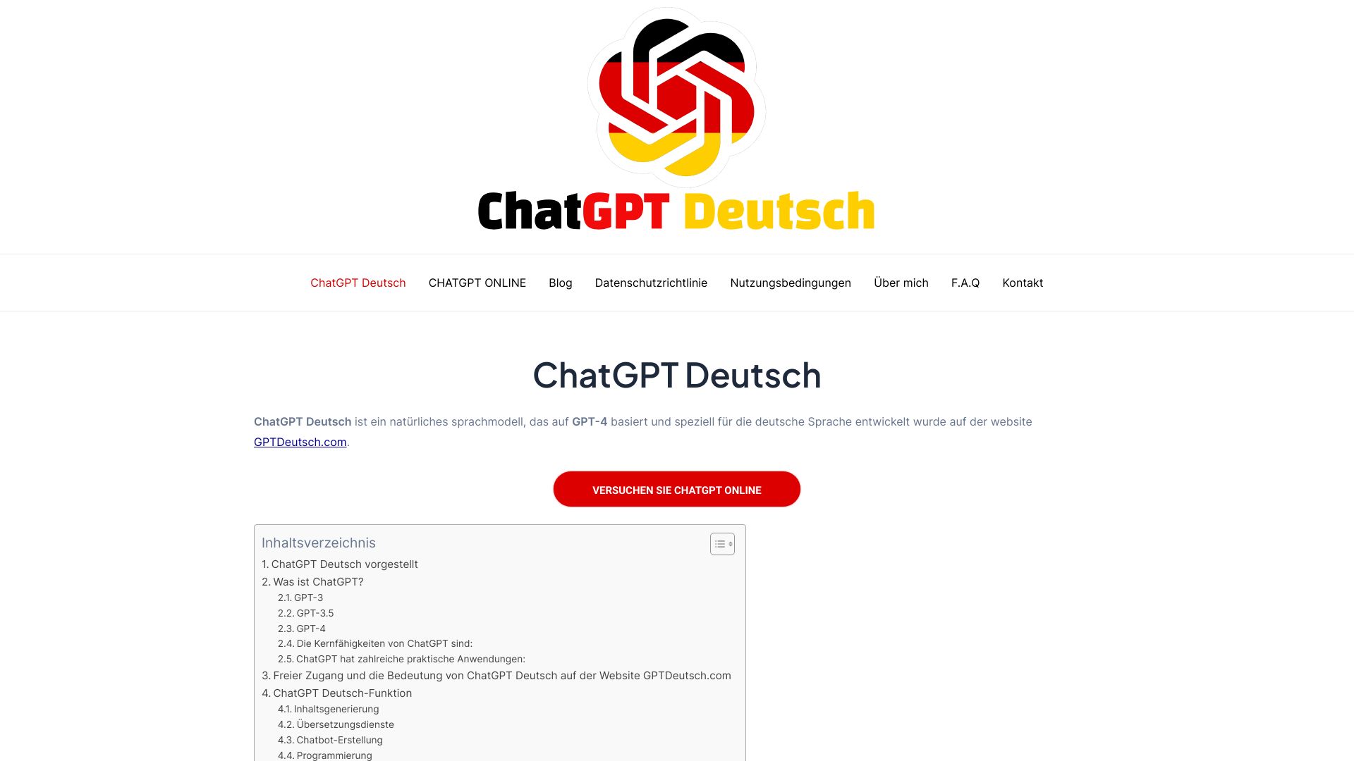 ChatGPT Deutsch – GPTDeutsch.com网页截图,ChatGPT Deutsch – GPTDeutsch.com网页快照