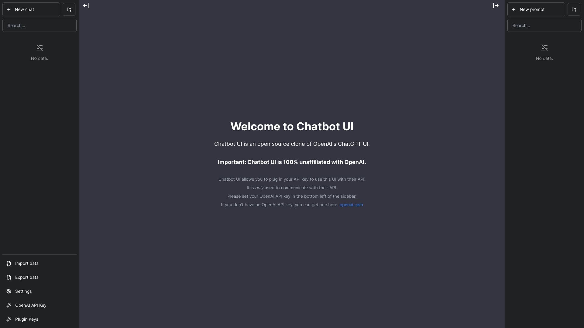 ChatBot UI网页截图,ChatBot UI网页快照