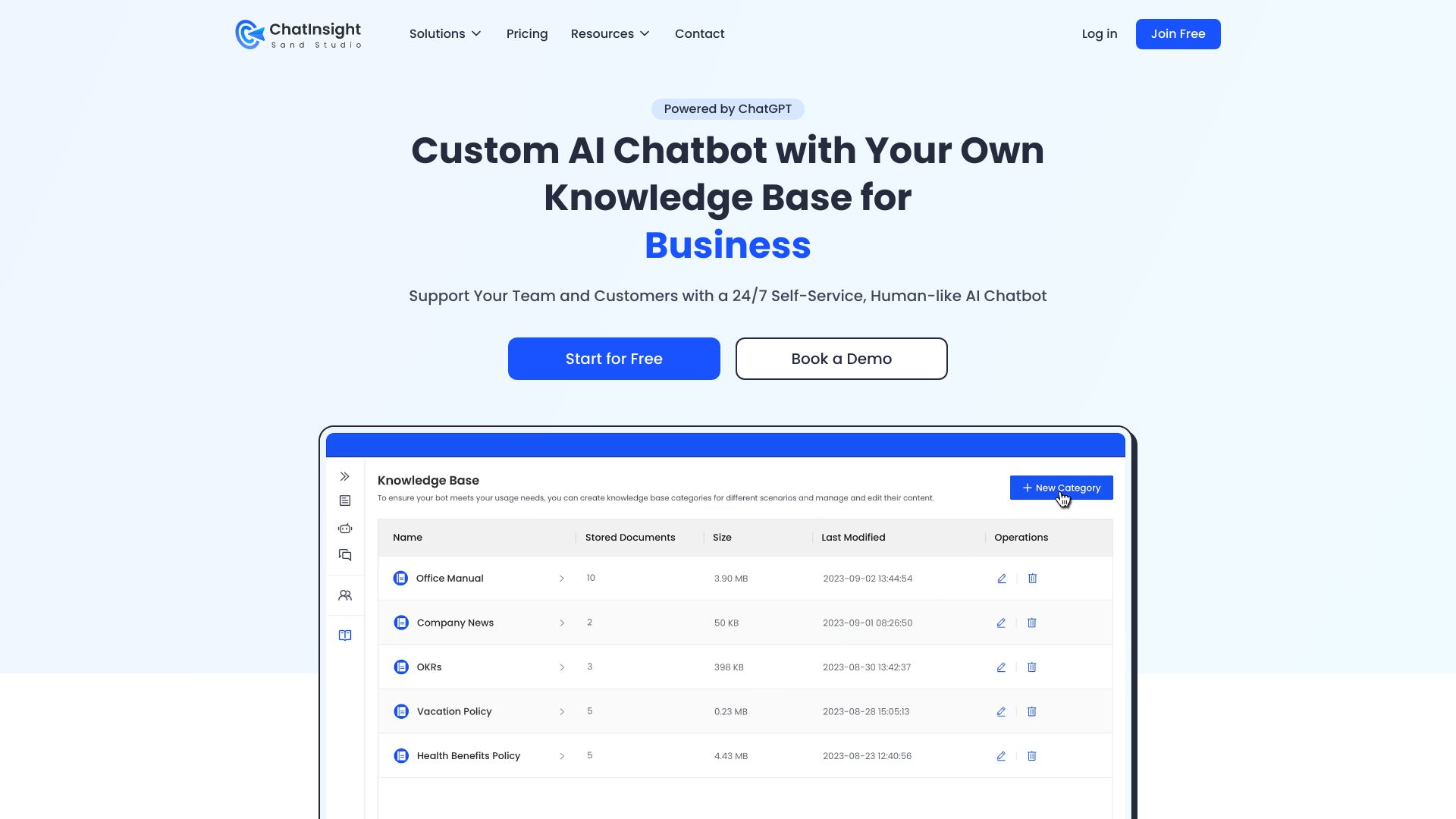 ChatInsight网页截图,ChatInsight网页快照