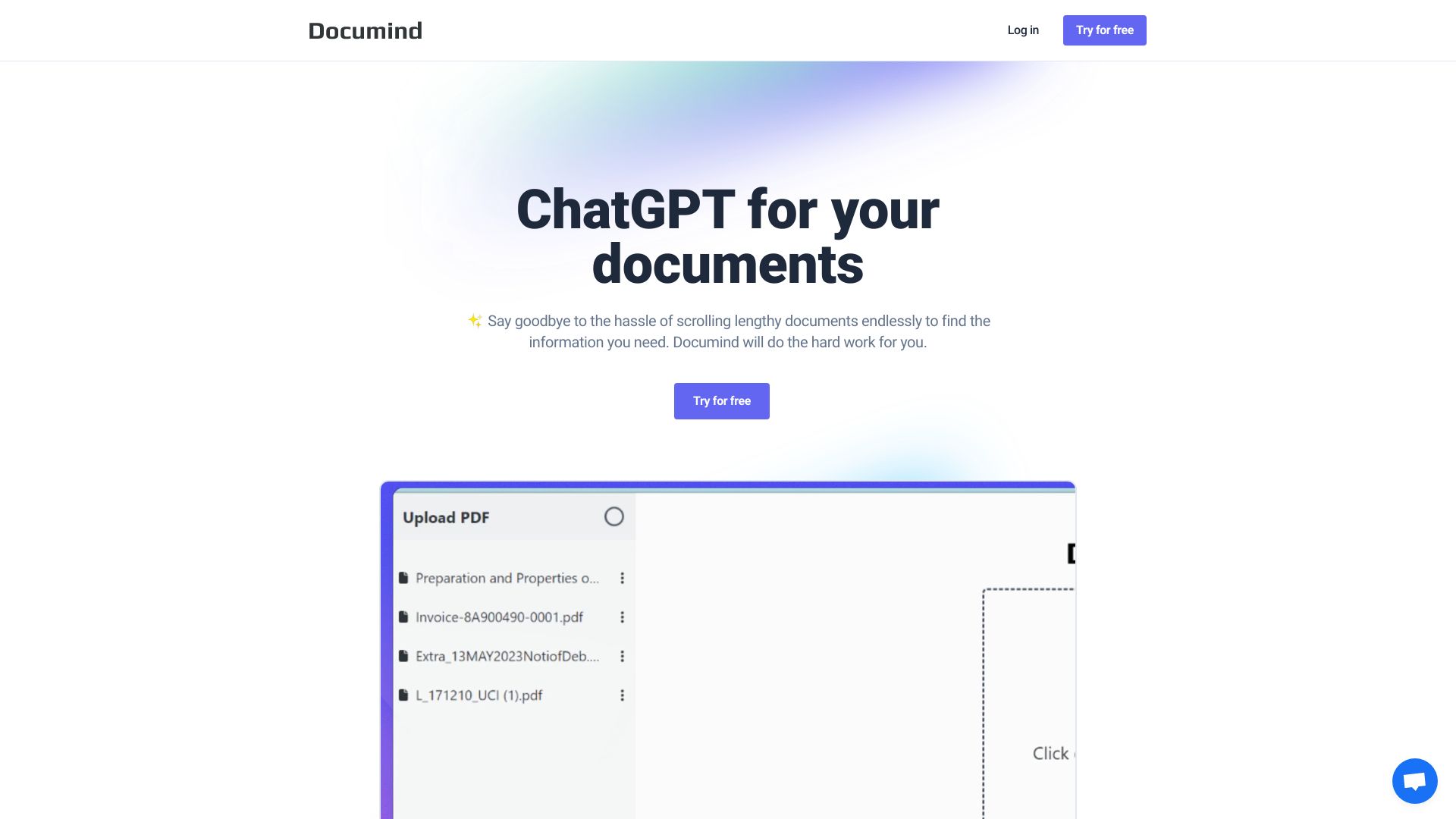 Documind网页截图,Documind网页快照