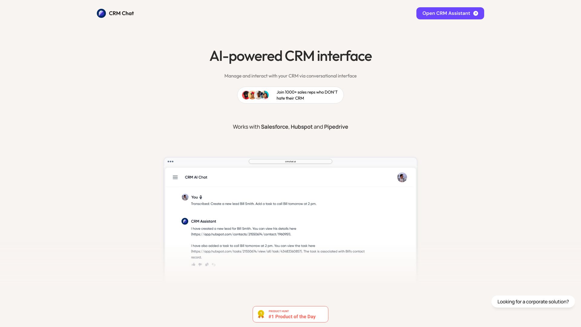 CRM Chat网页截图,CRM Chat网页快照