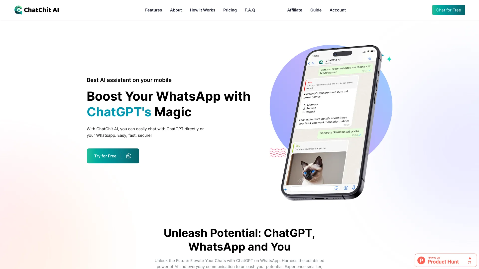 ChatChit AI网页截图,ChatChit AI网页快照