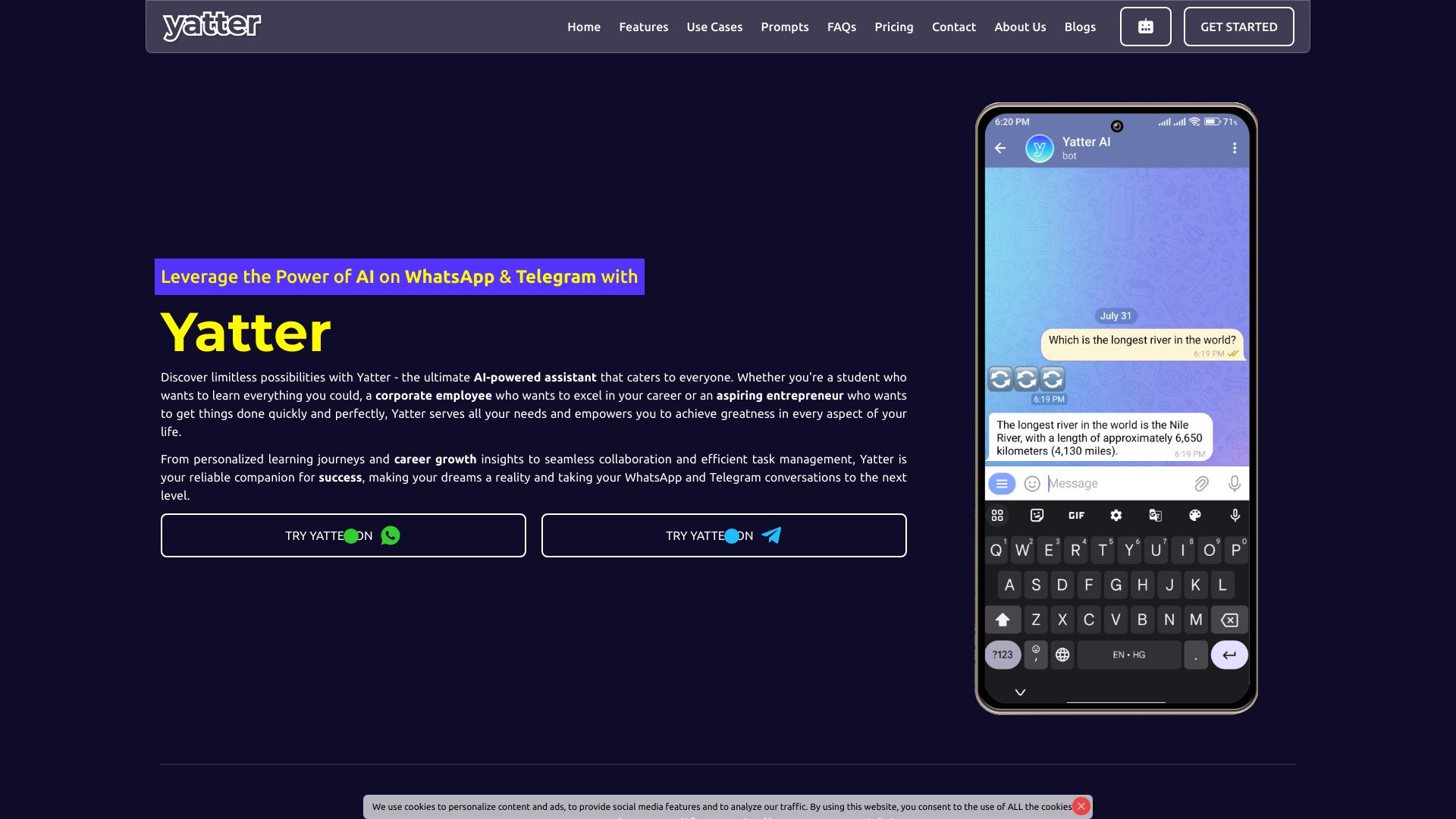Yatter AI网页截图,Yatter AI网页快照