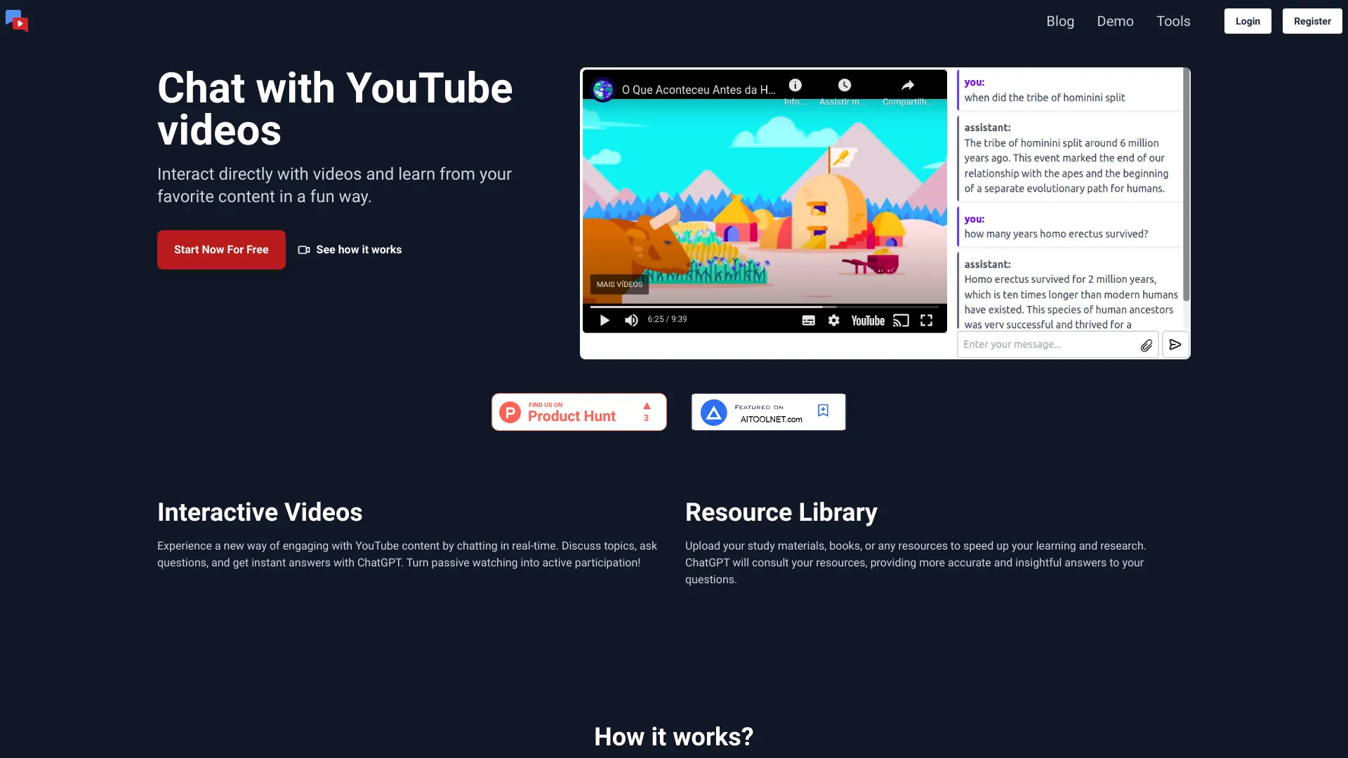 ChatTube AI网页截图,ChatTube AI网页快照