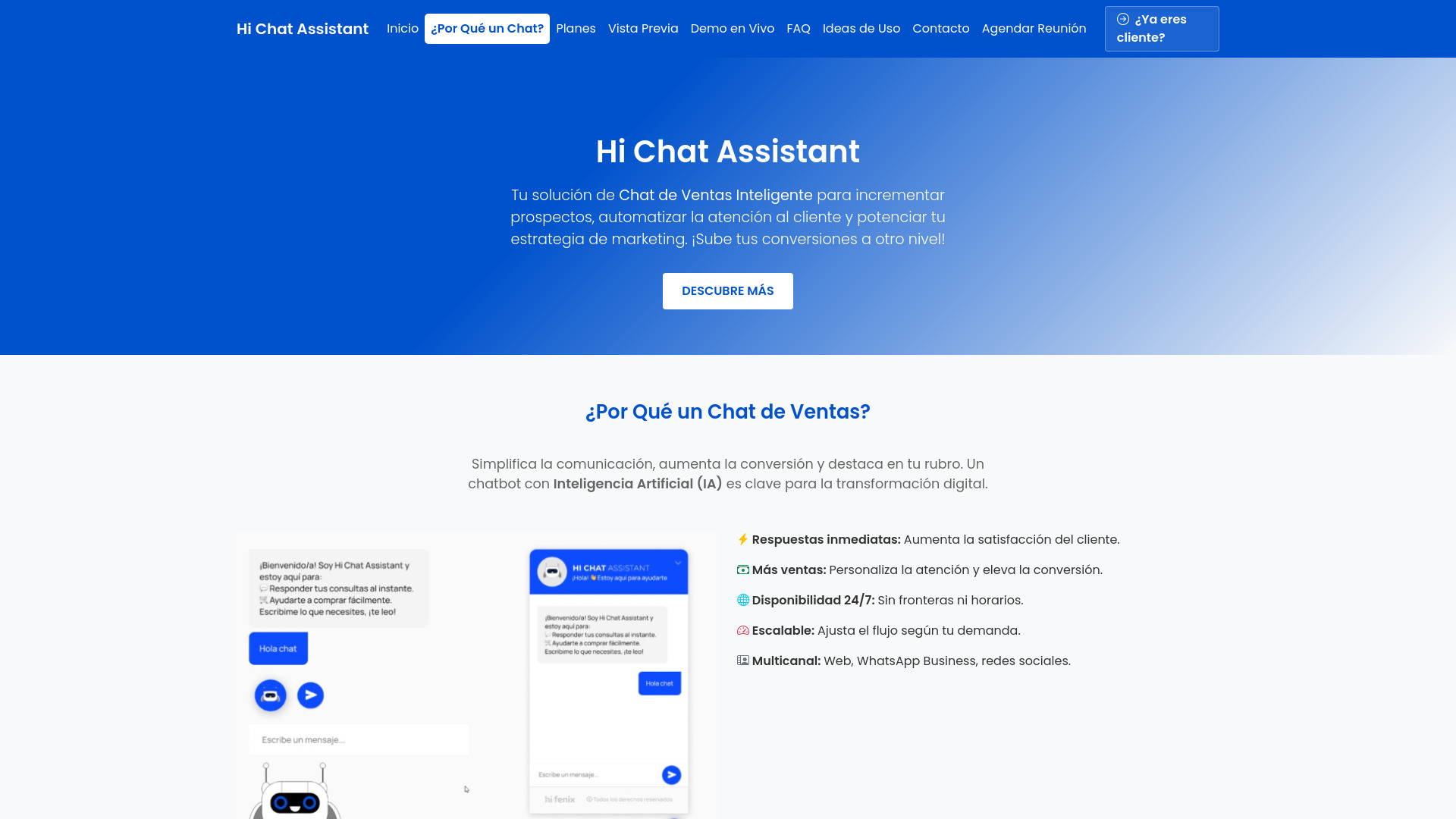 Hi Chat Assistant网页截图,Hi Chat Assistant网页快照