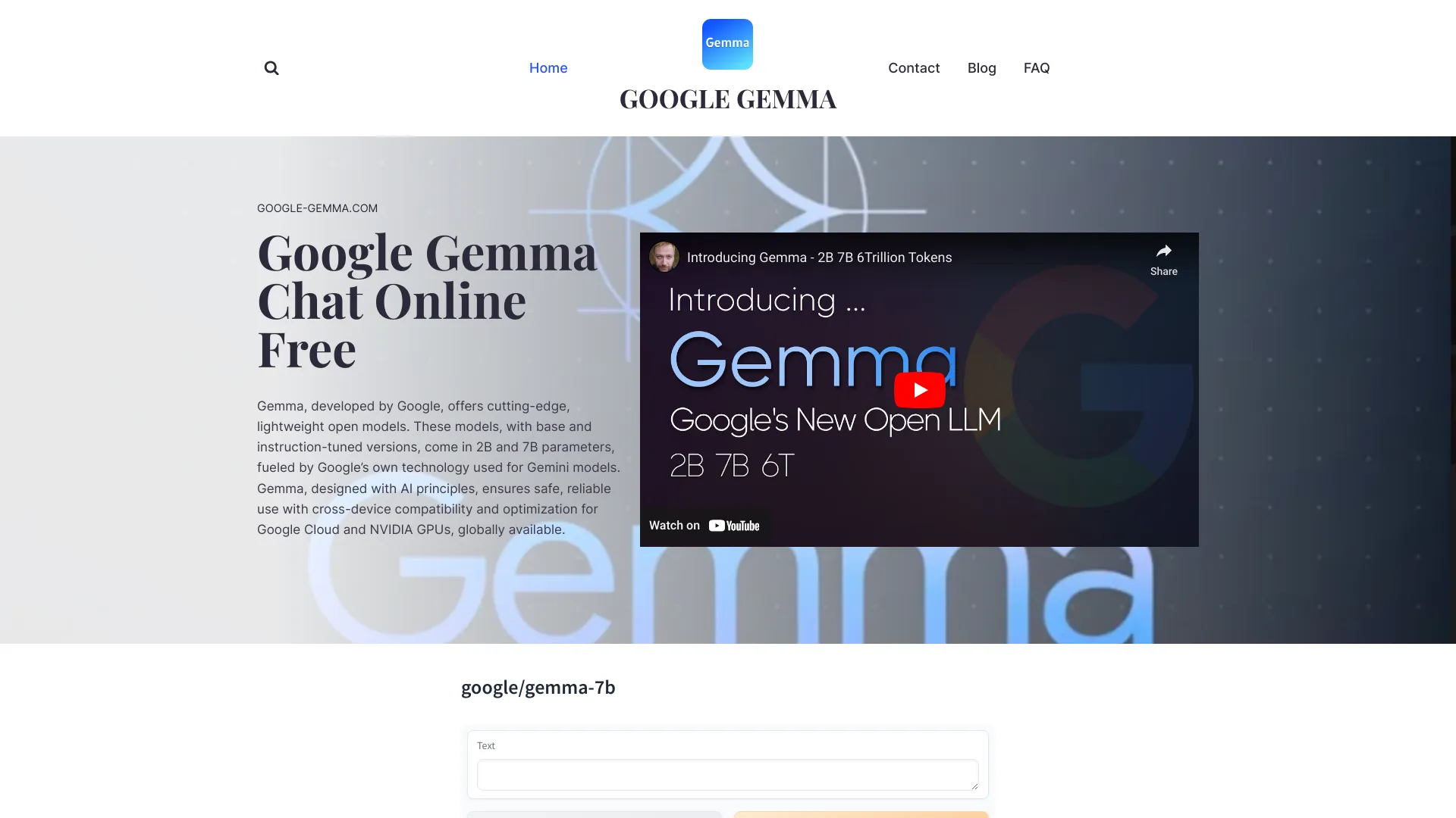 Google Gemma Chat Free网页截图,Google Gemma Chat Free网页快照