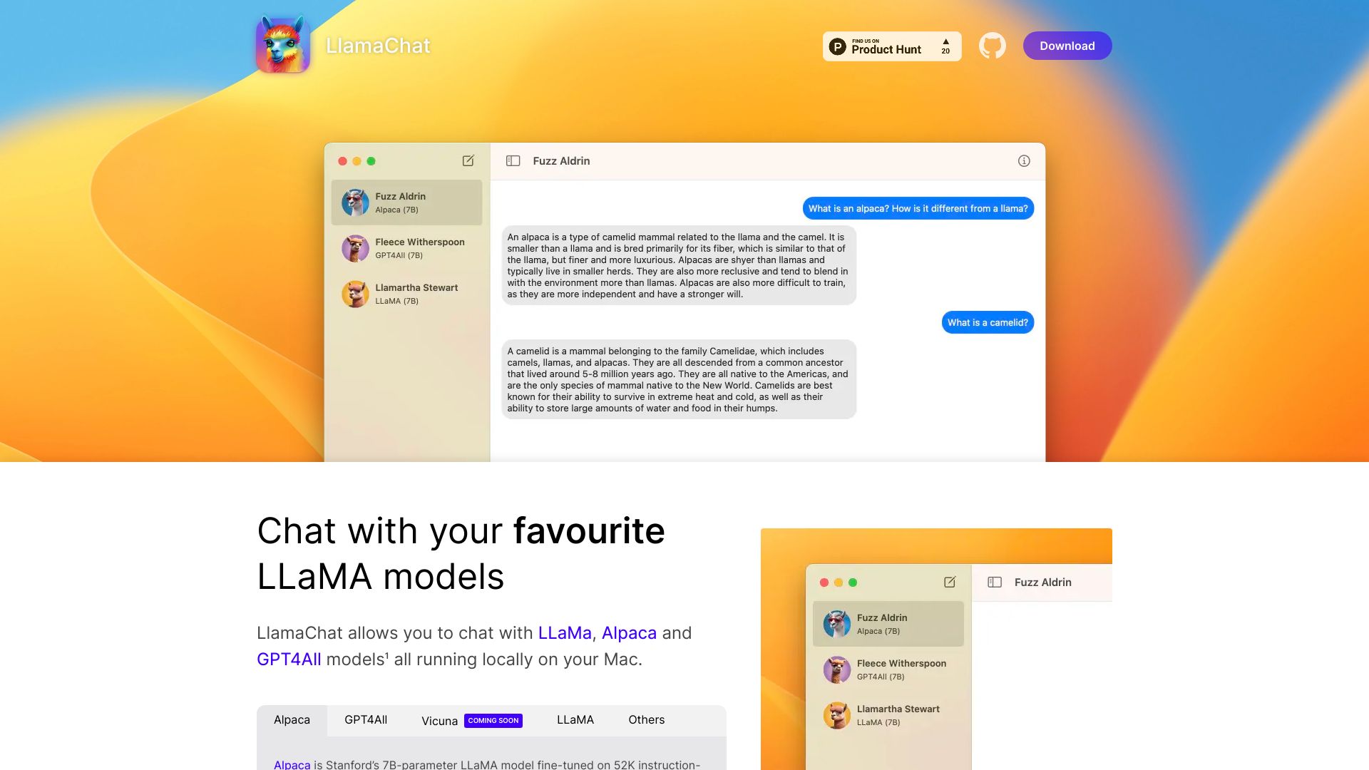 LlamaChat网页截图,LlamaChat网页快照