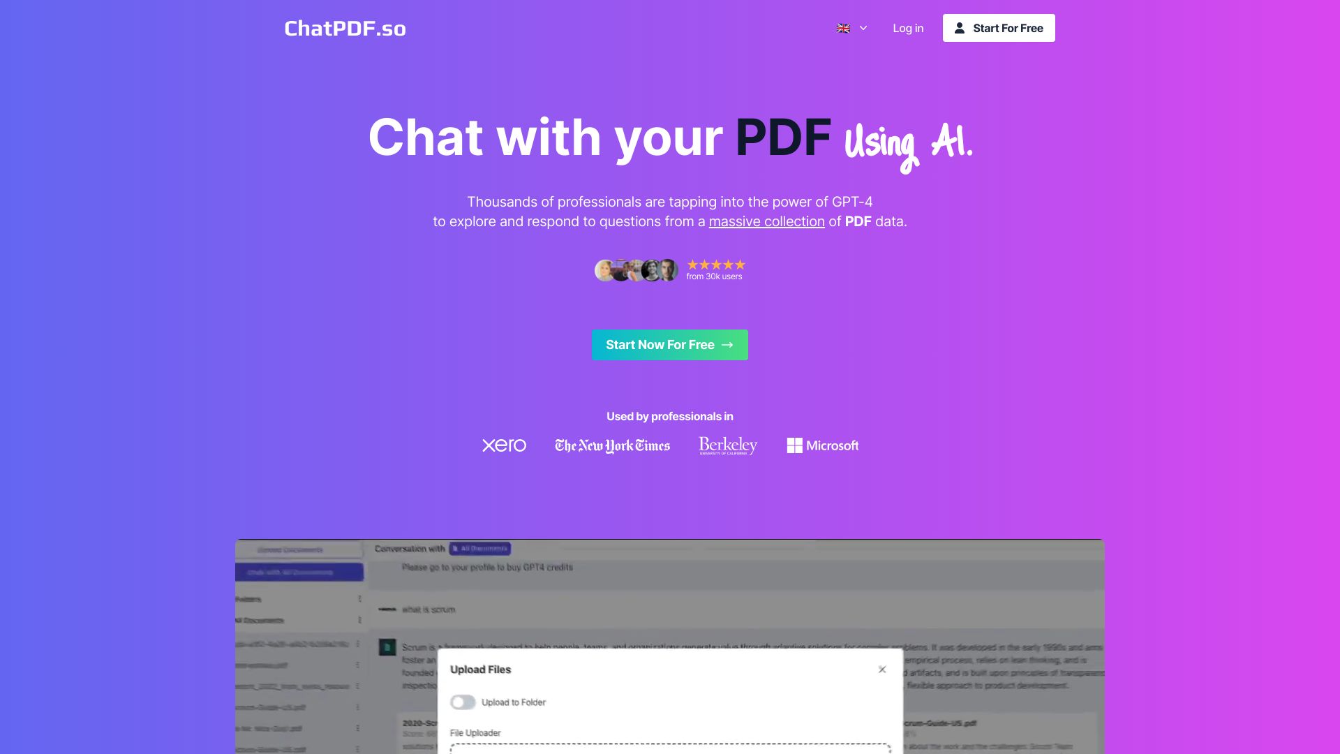 ChatPdf.so: Chat with pdf网页截图,ChatPdf.so: Chat with pdf网页快照