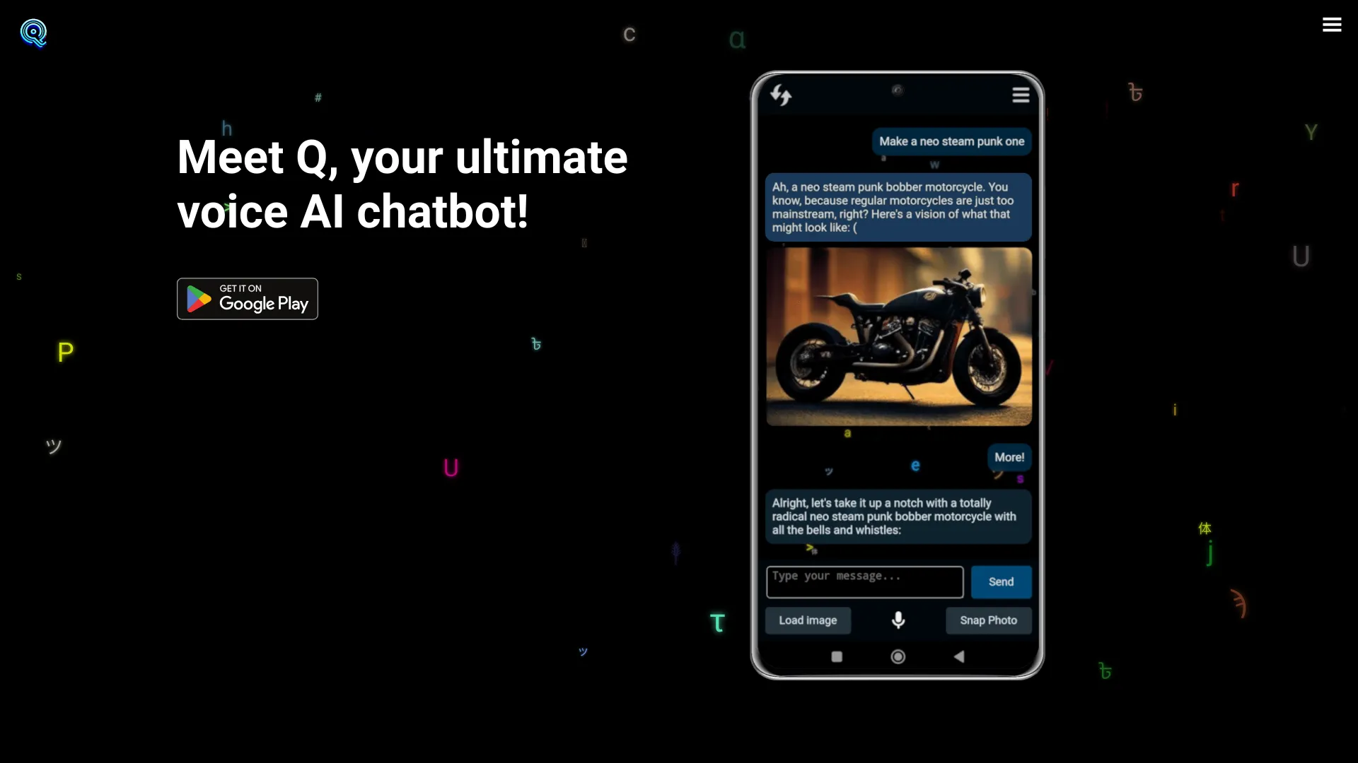 Q – The Ultimate AI Voice Chatbot网页截图,Q – The Ultimate AI Voice Chatbot网页快照