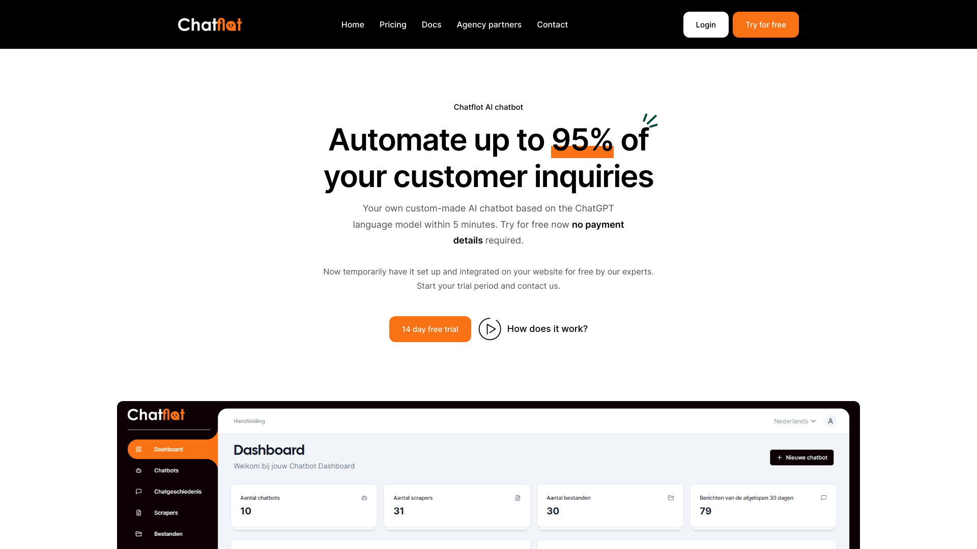 Chatflot – The no-code AI chatbot网页截图,Chatflot – The no-code AI chatbot网页快照