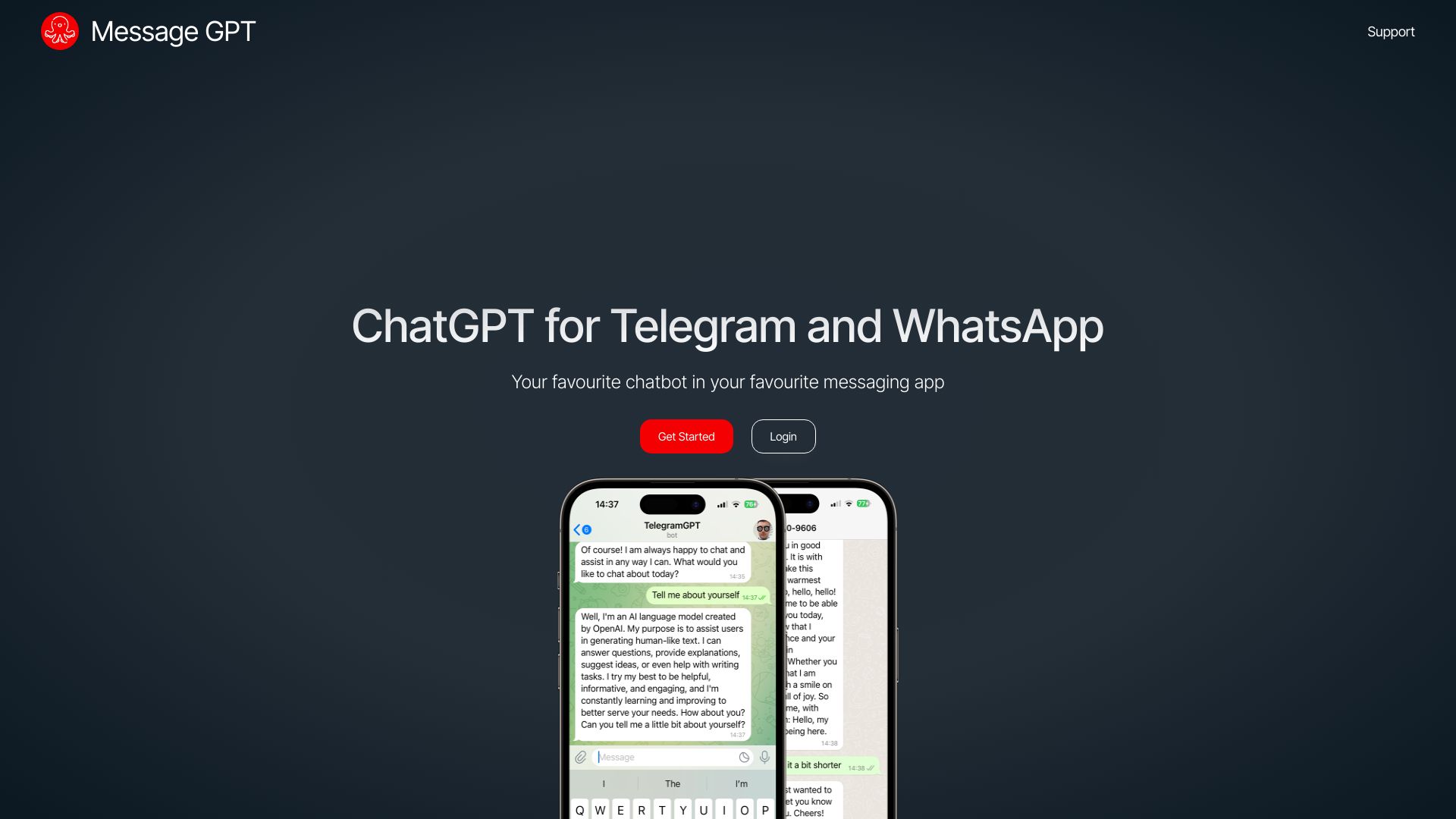 Message GPT网页截图,Message GPT网页快照