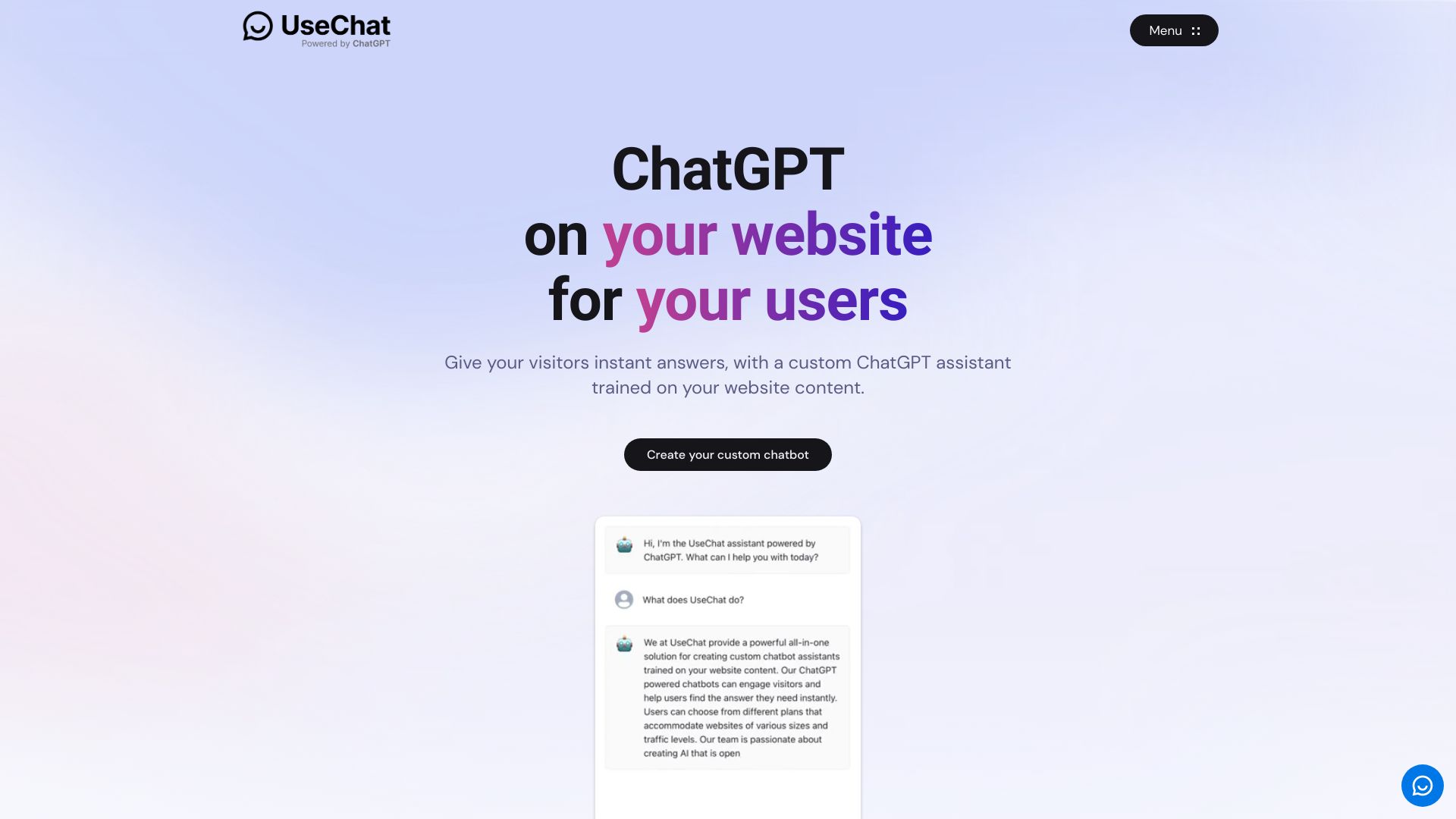 UseChat网页截图,UseChat网页快照