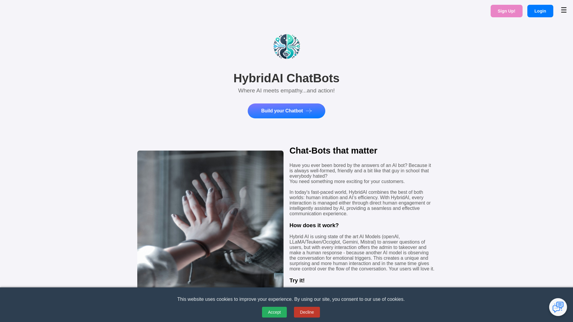 HybridAI网页截图,HybridAI网页快照