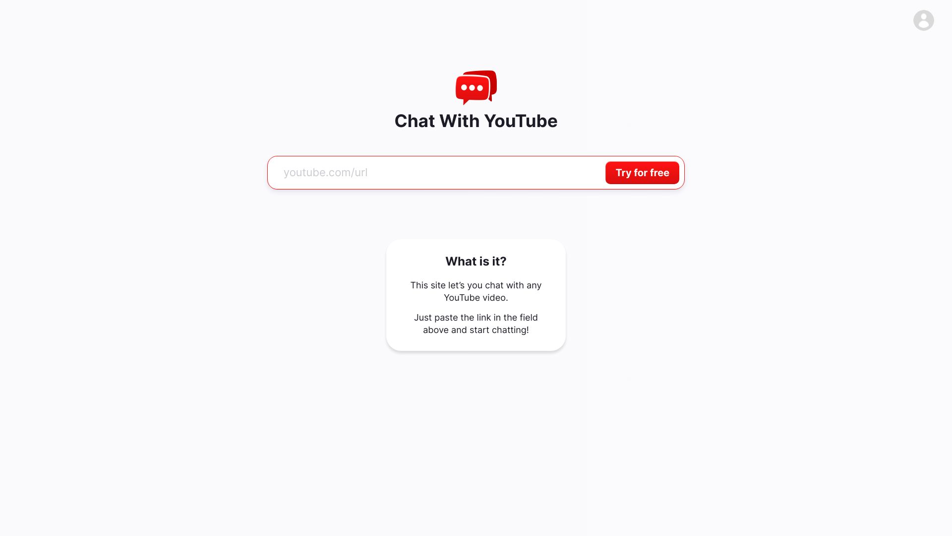 Chat with YouTube网页截图,Chat with YouTube网页快照
