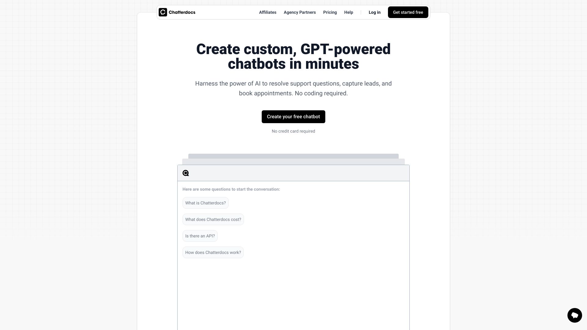 Chatterdocs网页截图,Chatterdocs网页快照
