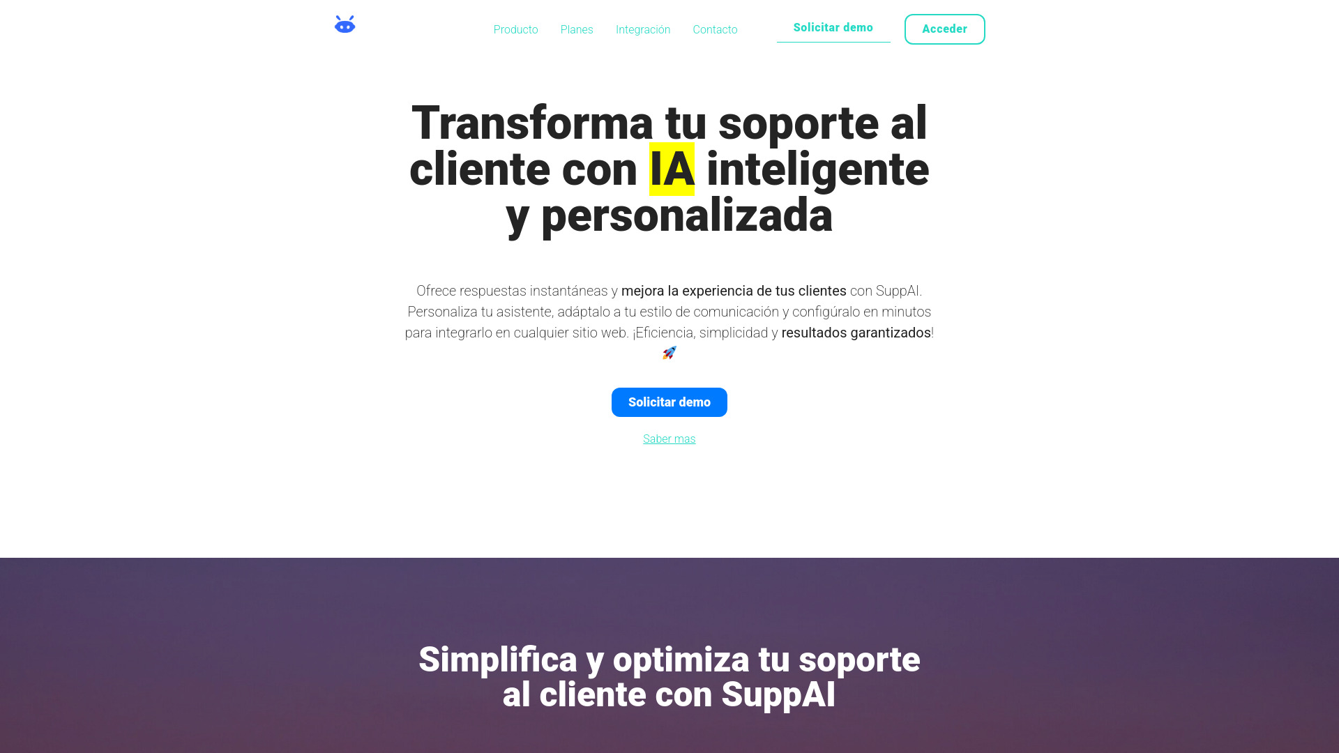 Suppai.io – El chat de soporte con IA网页截图,Suppai.io – El chat de soporte con IA网页快照