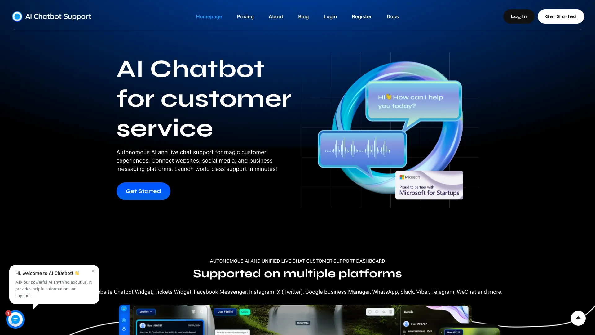 AI Chatbot Support网页截图,AI Chatbot Support网页快照