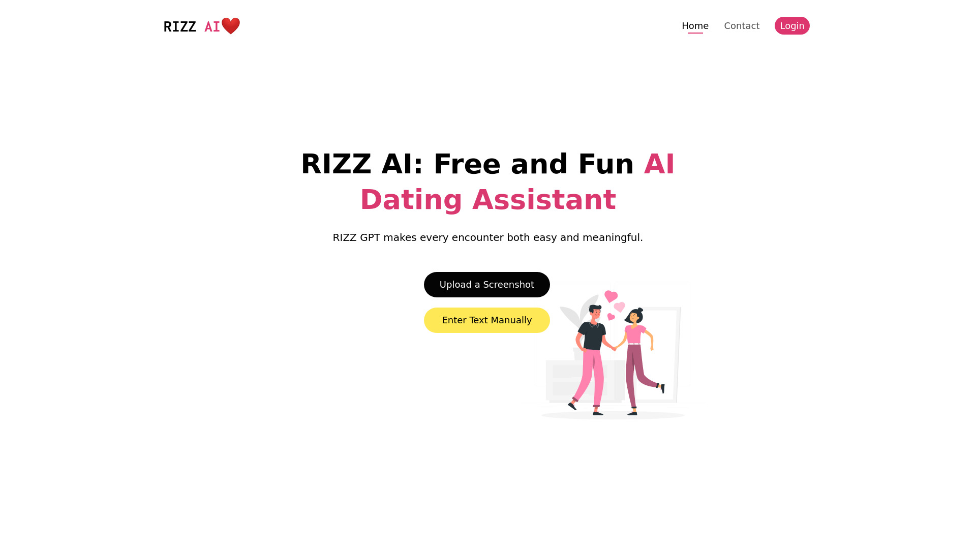 RIZZ AI网页截图,RIZZ AI网页快照