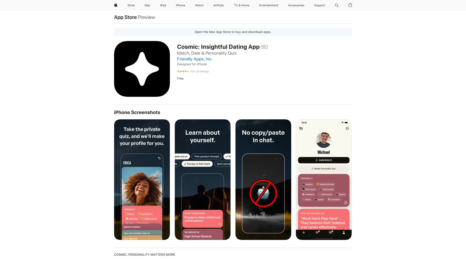 Cosmic网页截图,Cosmic网页快照
