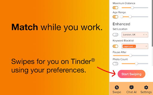 Swipe IQ | AI Tools for Tinder网页截图,Swipe IQ | AI Tools for Tinder网页快照