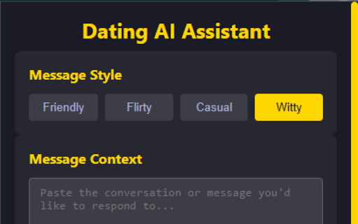 Dating AI Assistant网页截图,Dating AI Assistant网页快照