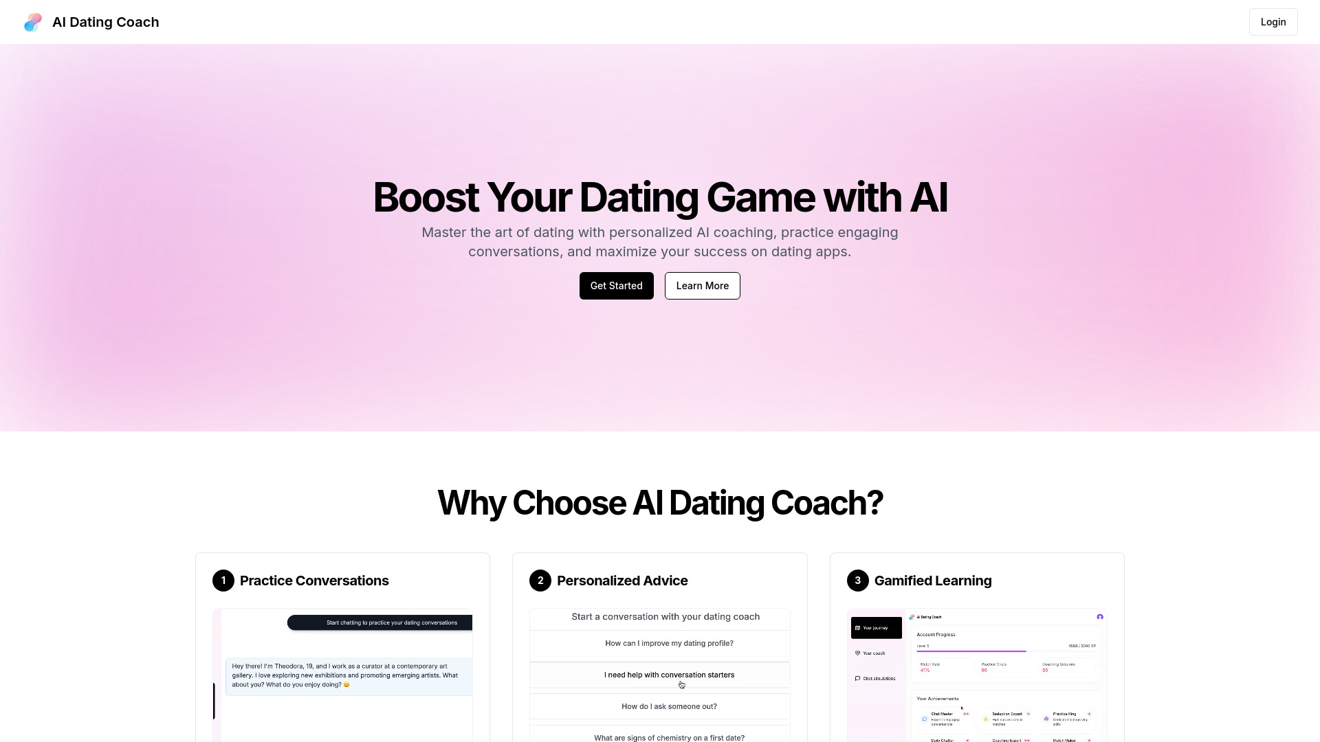 AI Dating Coach网页截图,AI Dating Coach网页快照