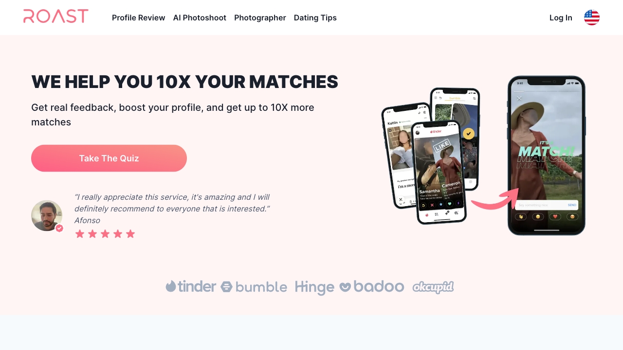 Roast Dating网页截图,Roast Dating网页快照