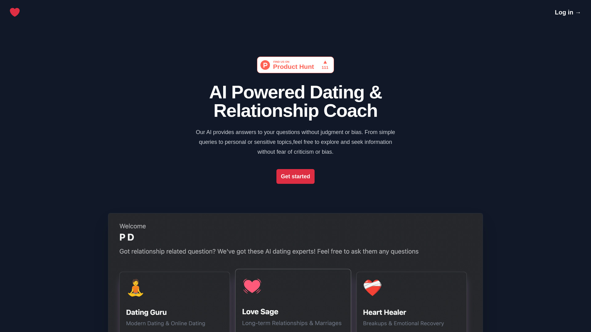 LoveAdvisor AI网页截图,LoveAdvisor AI网页快照