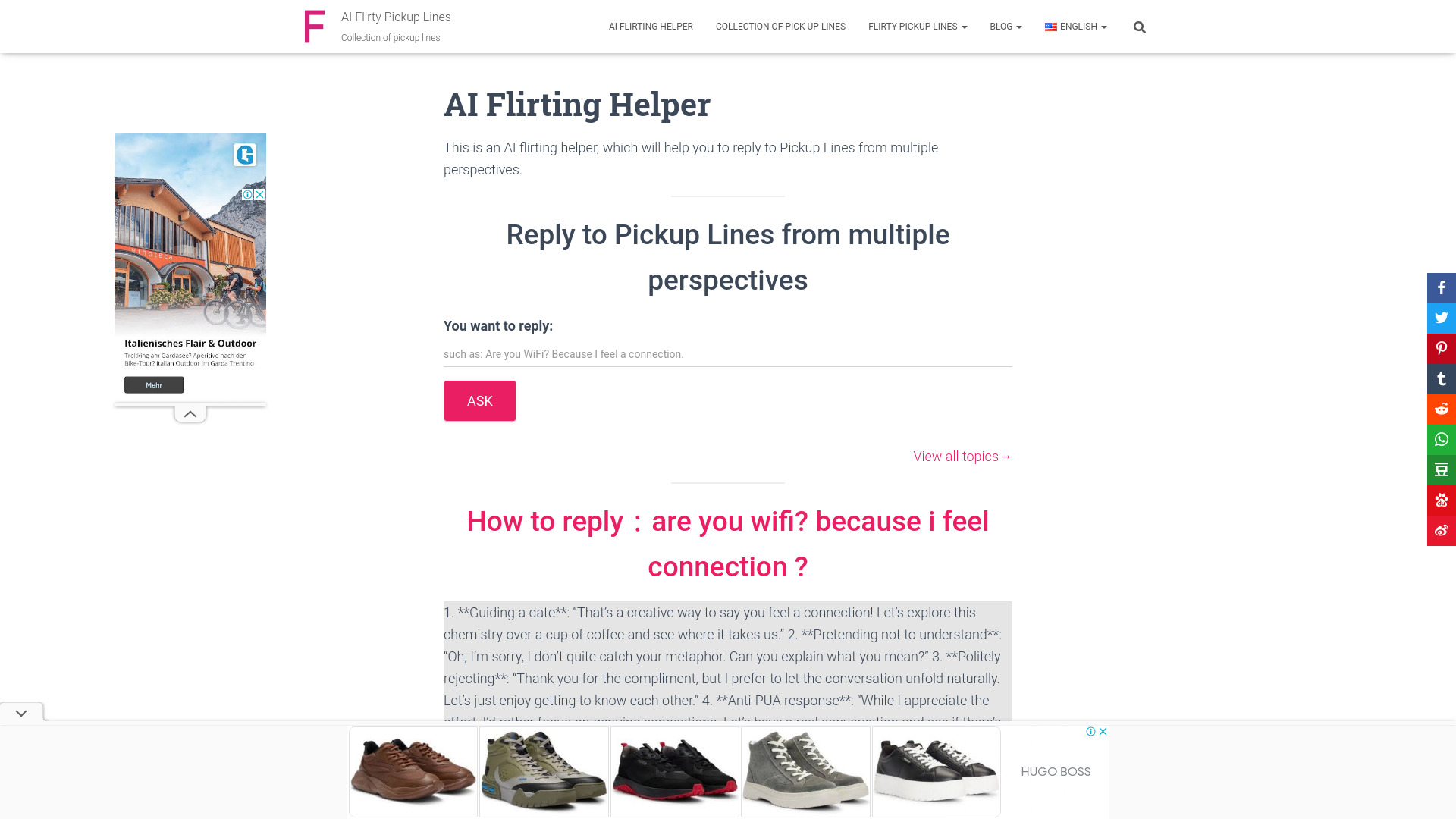 AI Flirting Helper网页截图,AI Flirting Helper网页快照