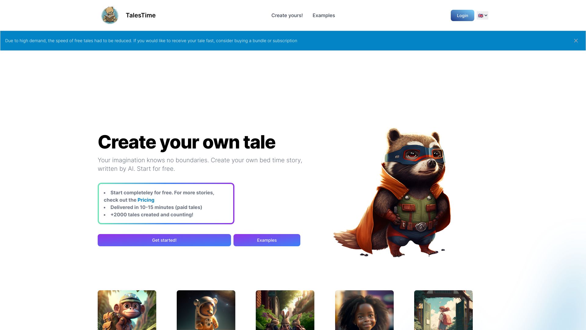 TalesTime网页截图,TalesTime网页快照
