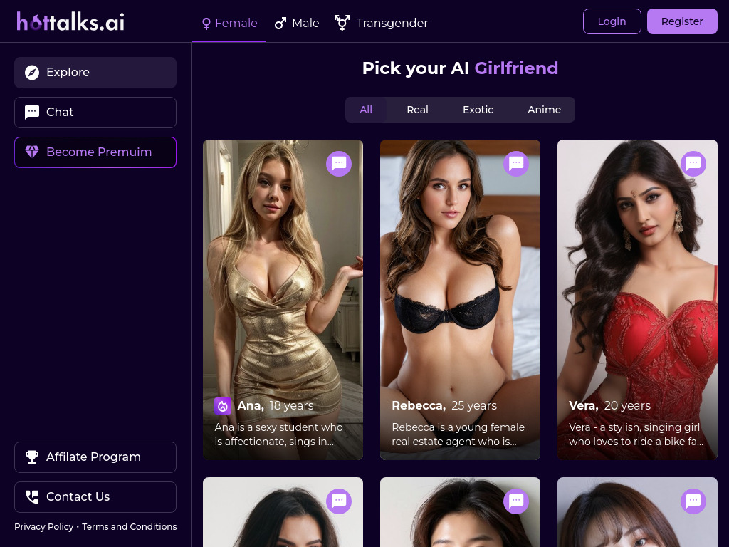 Hot Talks AI网页截图,Hot Talks AI网页快照