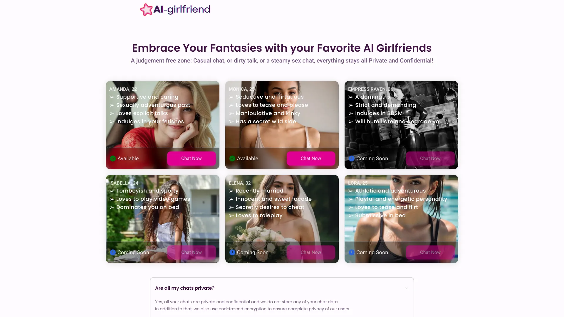 AI-girlfriend网页截图,AI-girlfriend网页快照