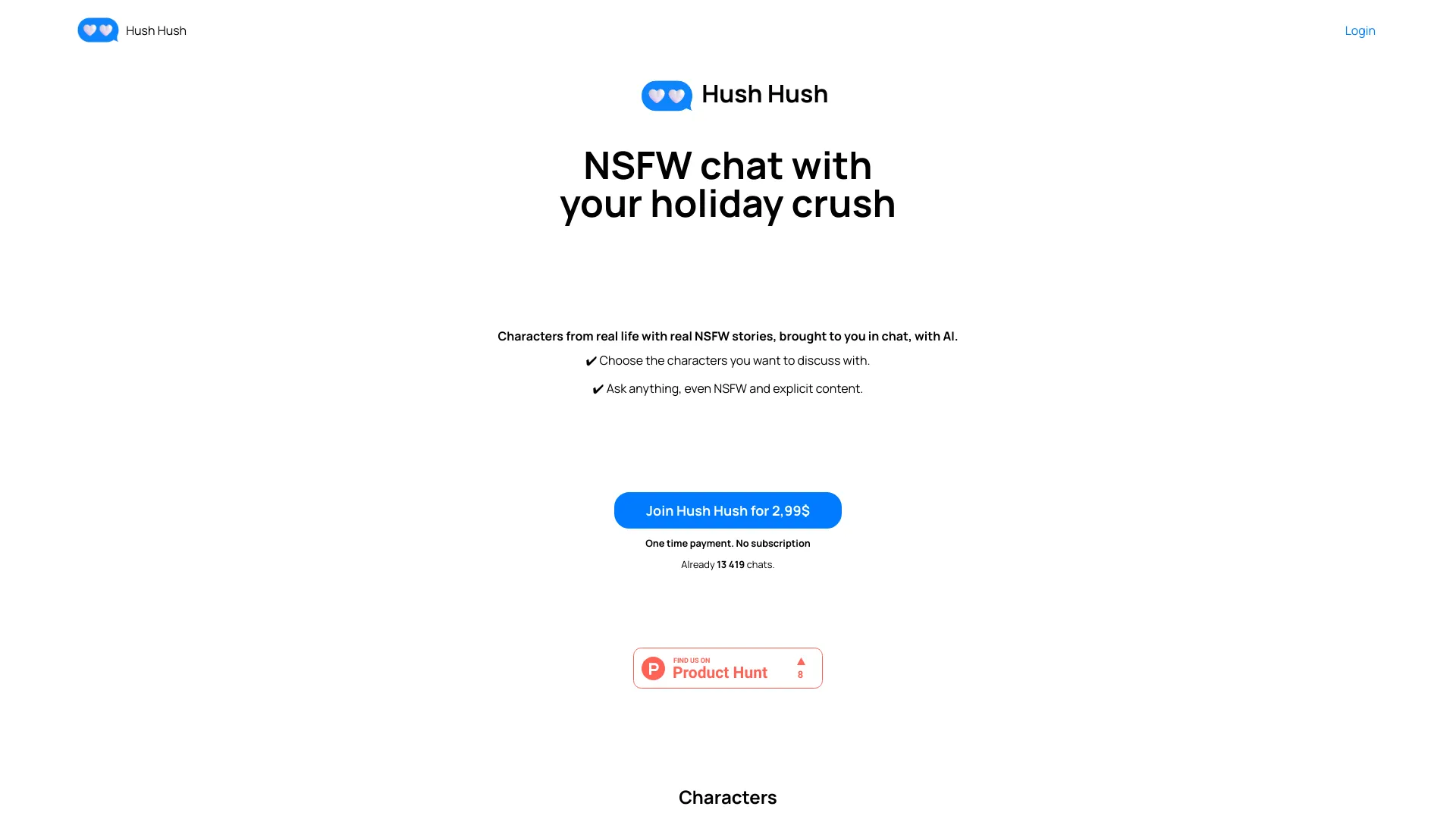 Hush Hush网页截图,Hush Hush网页快照
