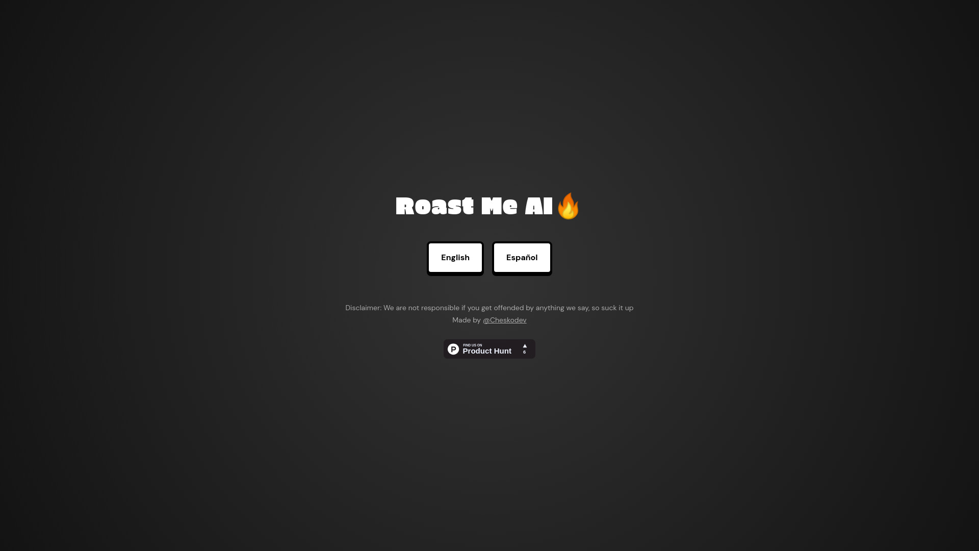 Roast Me AI网页截图,Roast Me AI网页快照