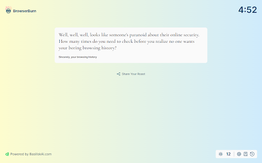 BrowserBurn – Roast Your Browsing Habits网页截图,BrowserBurn – Roast Your Browsing Habits网页快照