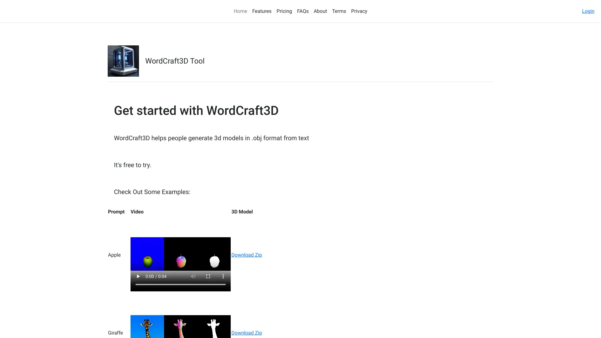 WordCraft3D网页截图,WordCraft3D网页快照